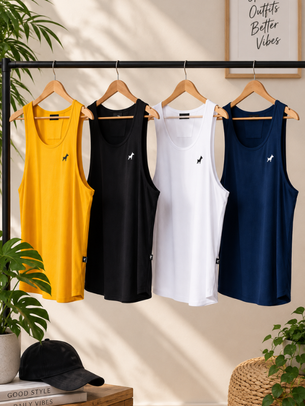 Playera sin mangas con abertura cerrada
